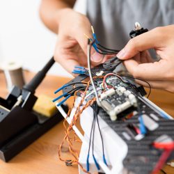 Connecting wire cable on drone